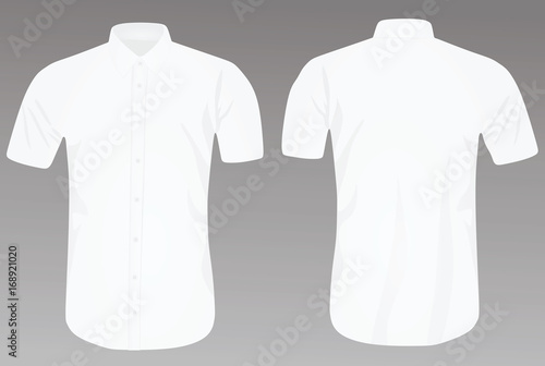 White short shirt template. vector illustration