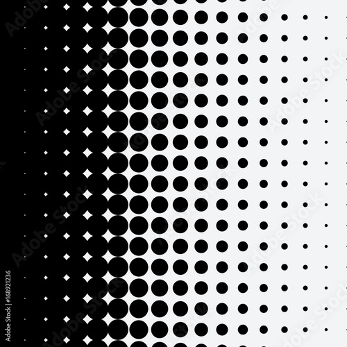 Halftone dots on white background