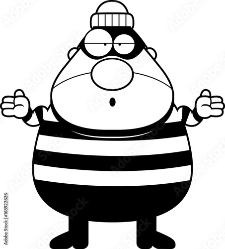 Confused Cartoon Burglar