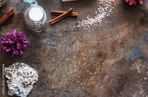 Spa and Wellness - Bath brush, Towel, Sea salt and Homemade soap