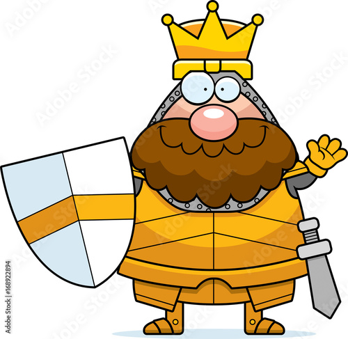 Waving Cartoon King
