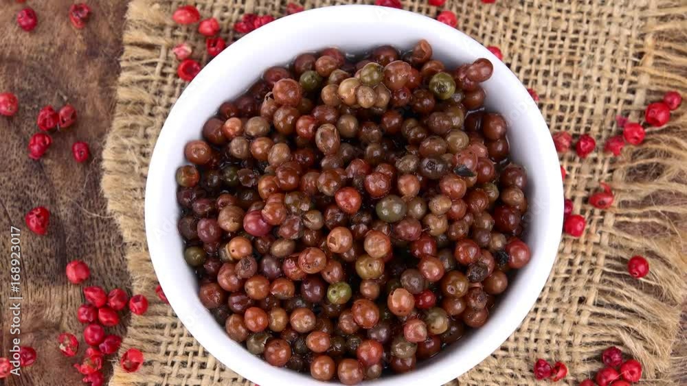 Rotating Pink Pepper (preserved) (seamless loopable; 4K) Rotating Pink Pepper (preserved) (seamless loopable; 4K)