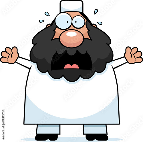 Scared Cartoon Muslim