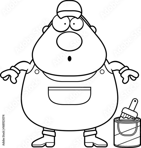 Surprised Cartoon Painter