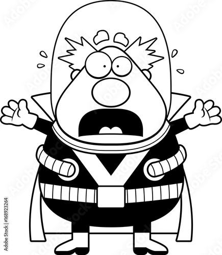 Scared Cartoon Supervillain