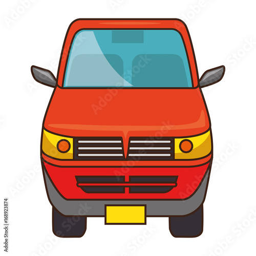 cargo truck icon over white background vector illustration