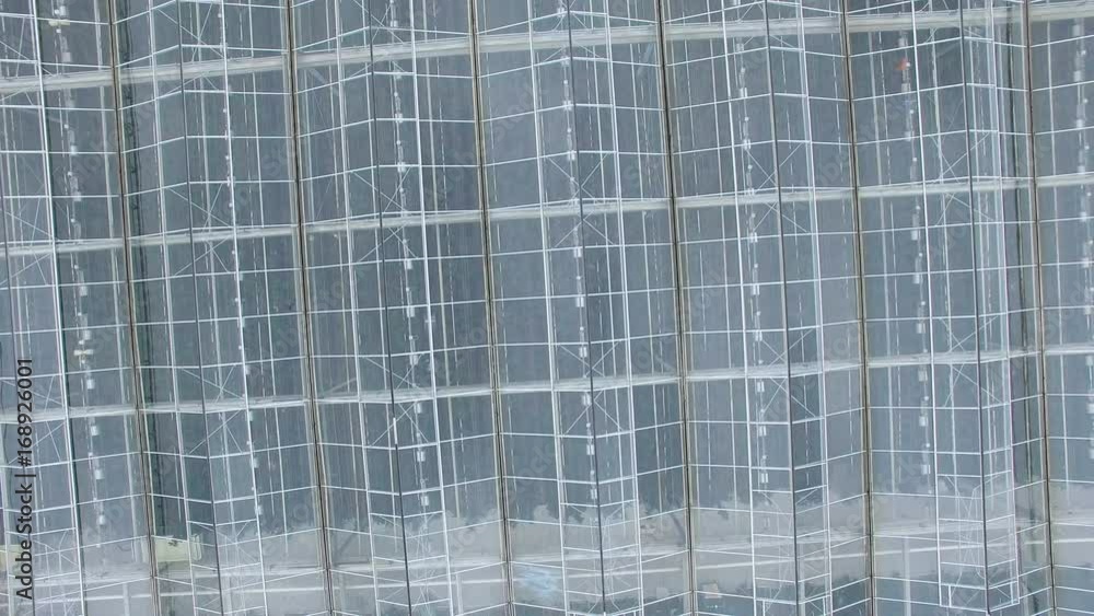Endless greenhouse roof peaks and furrows. Endless greenhouse roof peaks and furrows.