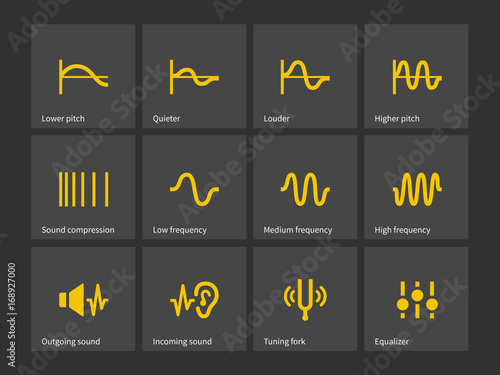 Wave and equalize audio icons.