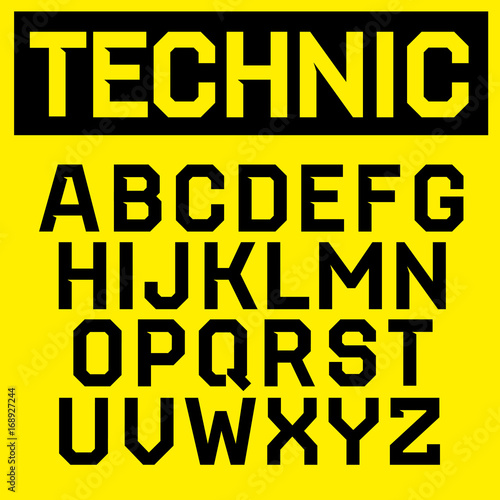 Modern hi-tech font