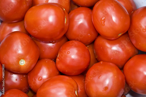 Red tomatoes closeup