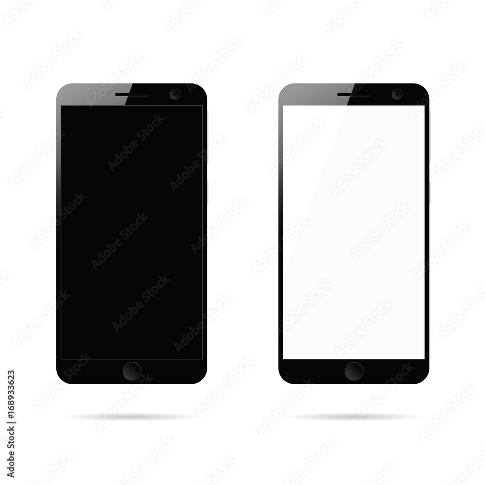 mobile phone in black set design illustration mobile phone in black set design illustration