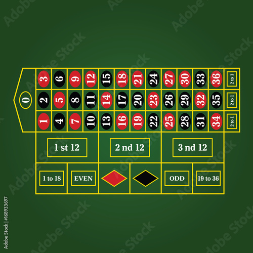 roulette table for gambling illustration