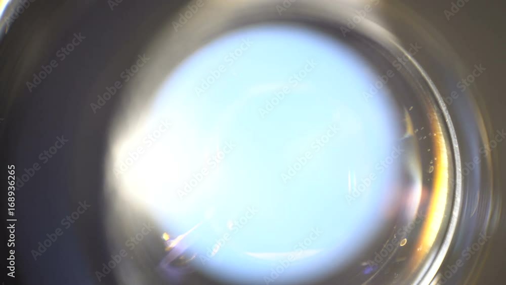 Macro shooting camera aperture that opens - front view Macro shooting camera aperture that opens - front view