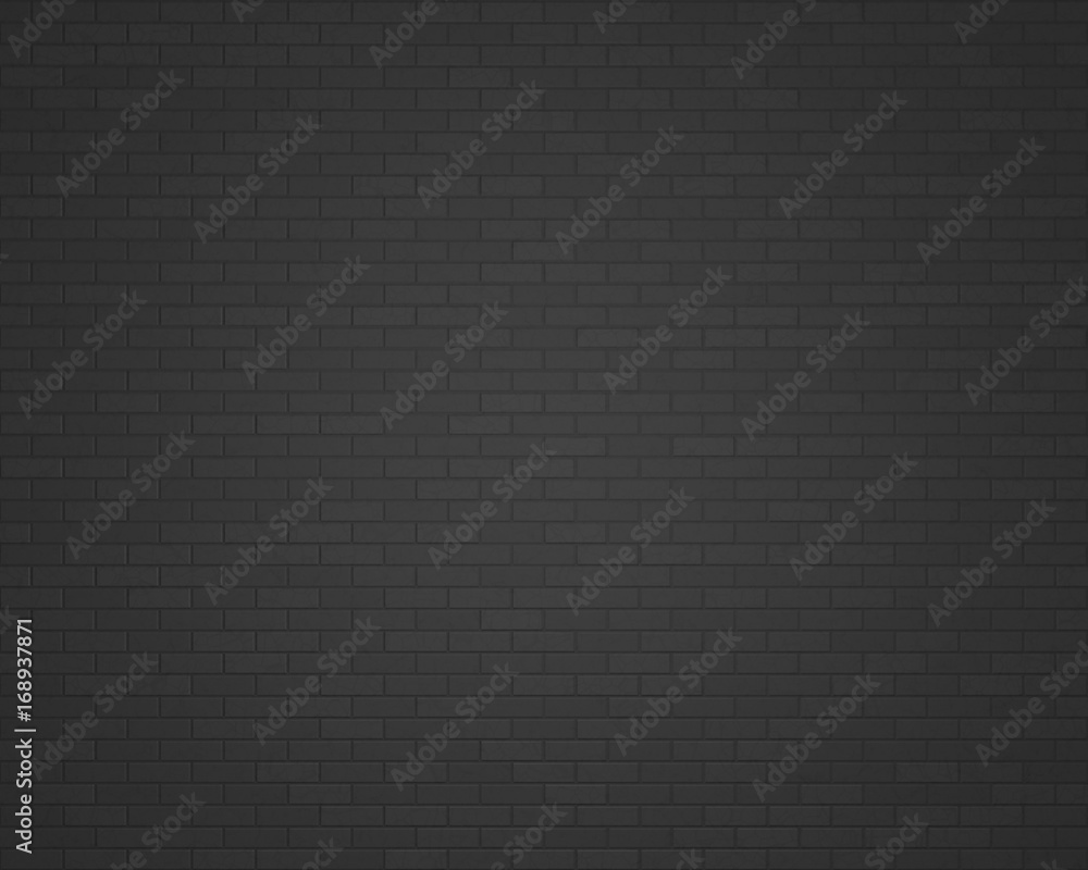 3D rendering black brick wall 3D rendering black brick wall