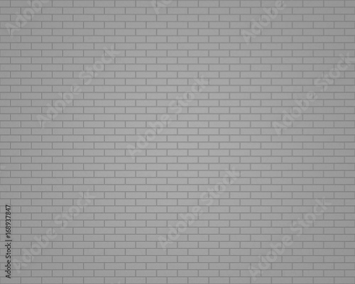 3D rendering grey brick wall