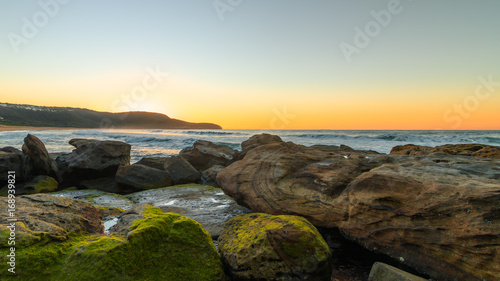 Rocky Shore Seaside Sunrise