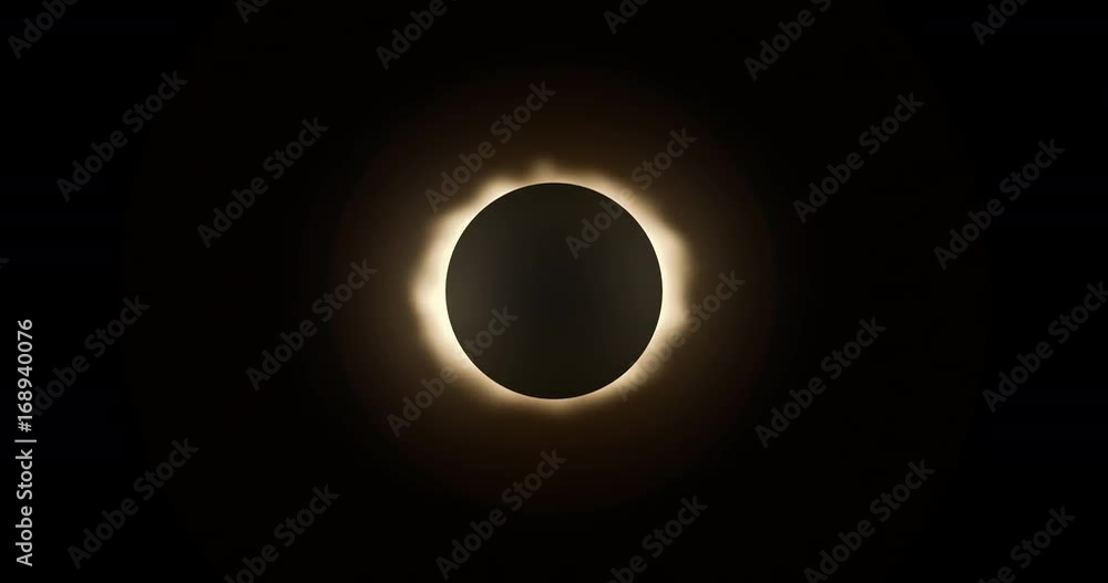 A looping total solar eclipse animated sky element for superimposing into a custom scene.  	