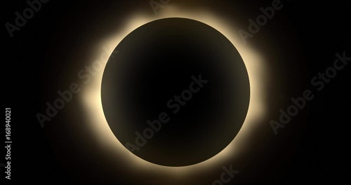 An animated background plate of a solar eclipse. Loopable.  	 photo