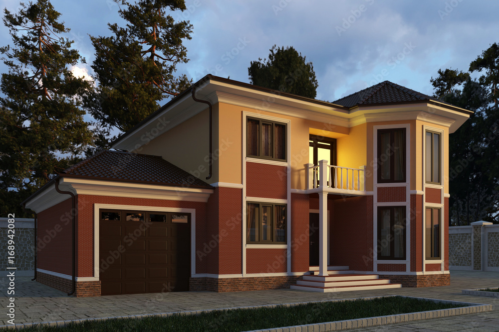 Fototapeta premium Building Photo Realistic Render 3D Illustration