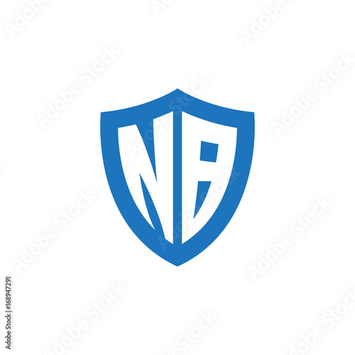 Free Download Initial letter NB, shield logo, modern blue color - GFXLoad