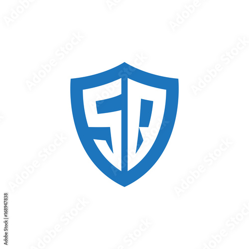 Initial letter SQ, shield logo, modern blue color Free Download Initial letter SQ, shield logo, modern blue color - GFXLoad