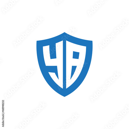 Free Download Initial letter YB, shield logo, modern blue color - GFXLoad