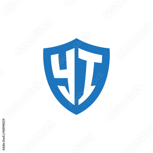 Free Download Initial letter YI, shield logo, modern blue color - GFXLoad