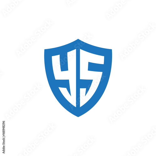 Free Download Initial letter YS, shield logo, modern blue color - GFXLoad