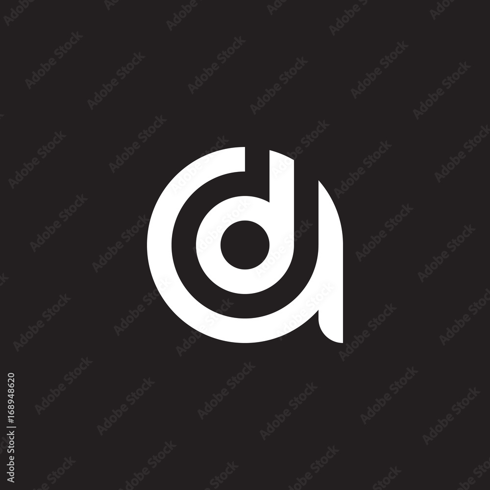Initial lowercase letter logo ad, da, d inside a, monogram rounded shape, white color on black background
Initial lowercase letter logo ad, da, d inside a, monogram rounded shape, white color on black background
