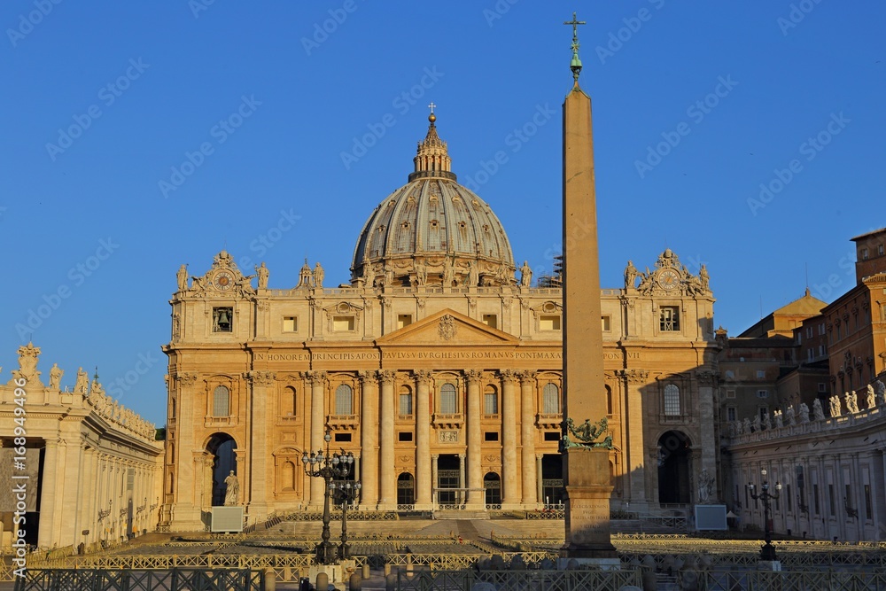Saint Peter Square and Saint Peter Basilica, Vatican City, Rome, Italy