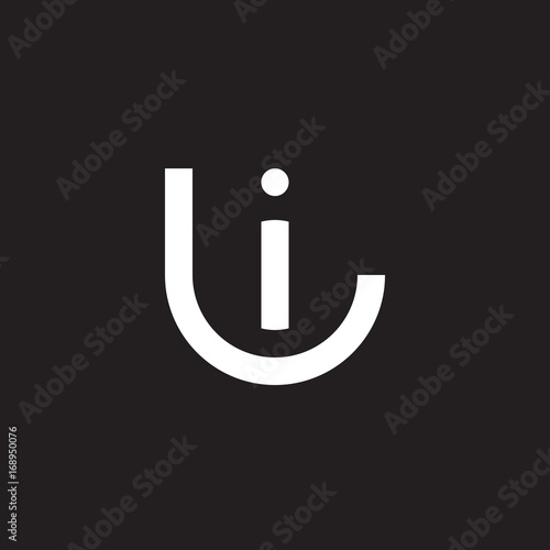 Initial lowercase letter logo li, il, i inside l, monogram rounded shape, white color on black background