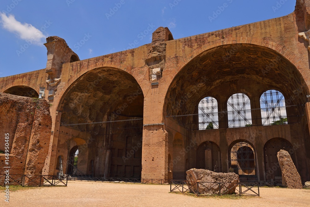 The Roman Forum, Italian Foro Romano in Rome, Italy. 