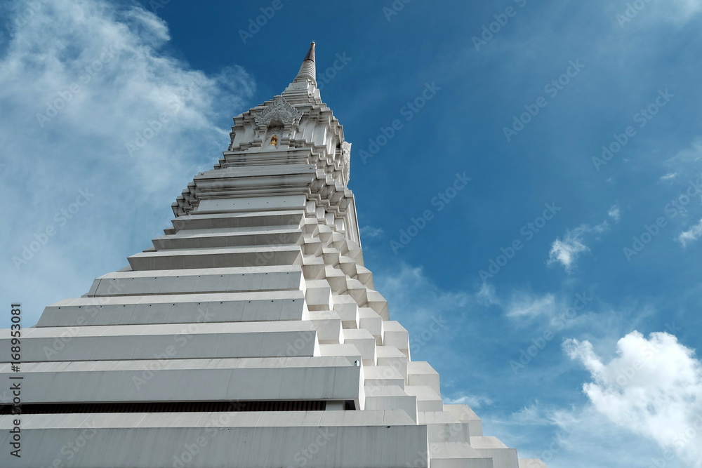 White Pagoda at Wat Paknam Phasi Charoen Temple Bangkok, Thailand. White Pagoda at Wat Paknam Phasi Charoen Temple Bangkok, Thailand.