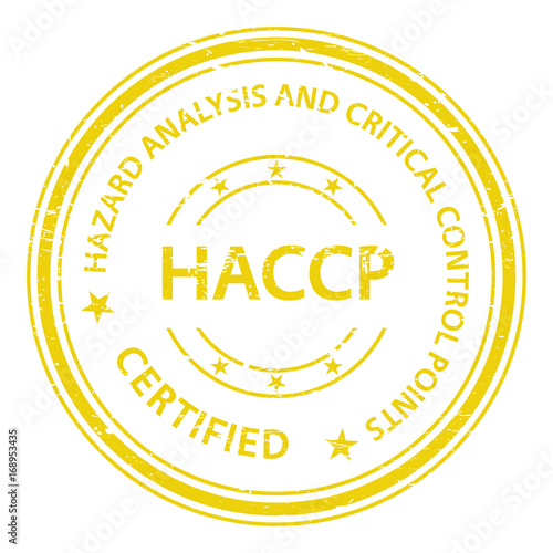 HACCP (Hazard Analysis and Critical Control Points) stamp. HACCP rubber stamp. Vector HACCP stamp. HACCP Grunge stamp. Roter stempel.