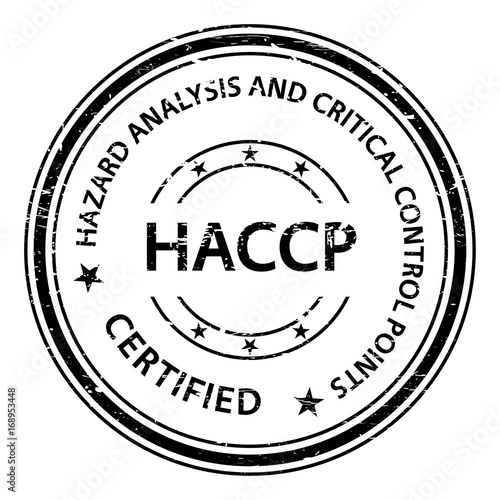 HACCP (Hazard Analysis and Critical Control Points) stamp. HACCP rubber stamp. Vector HACCP stamp. HACCP Grunge stamp. Roter stempel.