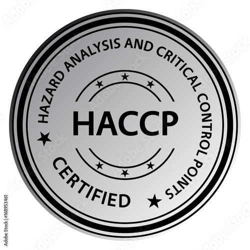 HACCP (Hazard Analysis and Critical Control Points) stamp. HACCP rubber stamp. Vector HACCP stamp. HACCP Grunge stamp. Roter stempel.