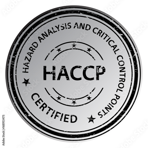 HACCP (Hazard Analysis and Critical Control Points) stamp. HACCP rubber stamp. Vector HACCP stamp. HACCP Grunge stamp. Roter stempel.