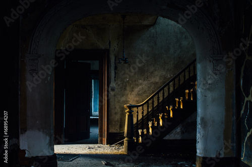 Grand Staircase at Foyer - Abandoned House