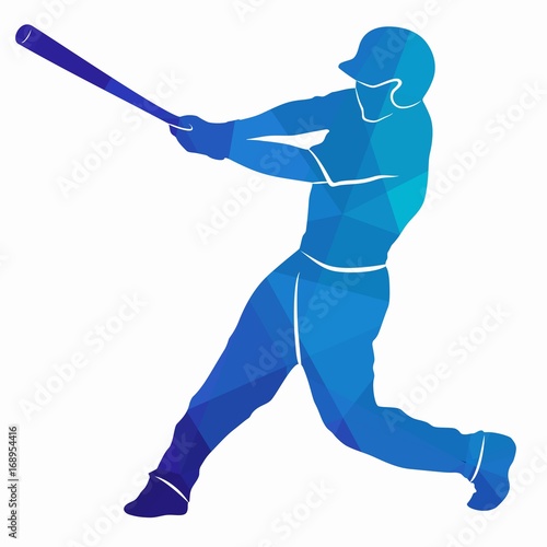 Illustration of a baseball player, vector draw