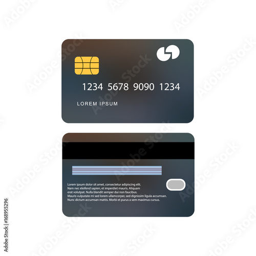 Vector template credit card