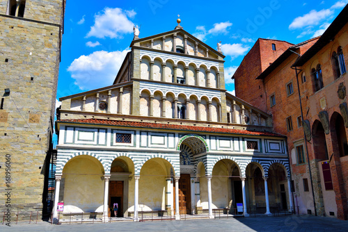 The Cathedral of San Zeno, built in the 10th century in Piazza Duomo. Pistoia, Tuscany, Italy