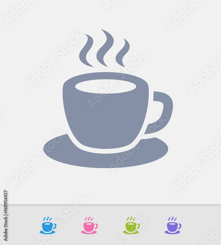 Coffee Cup - Granite Icons. A professional  pixel-perfect icon designed on a 32x32 pixel grid and redesigned on a 16x16 pixel grid for very small sizes