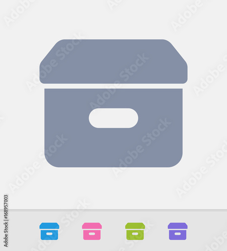 Filing Box - Granite Icons. A professional, pixel-perfect icon designed on a 32x32 pixel grid and redesigned on a 16x16 pixel grid for very small sizes