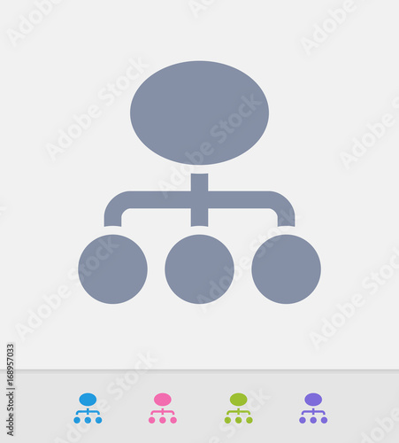 Management Diagram - Granite Icons. A professional, pixel-perfect icon designed on a 32x32 pixel grid and redesigned on a 16x16 pixel grid for very small sizes