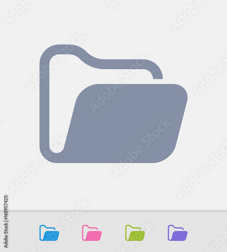 Open Folder - Granite Icons. A professional, pixel-perfect icon designed on a 32x32 pixel grid and redesigned on a 16x16 pixel grid for very small sizes