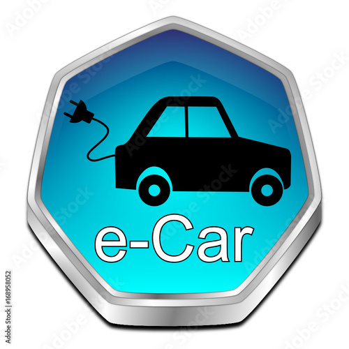 e-Car Button - 3D illustration