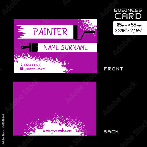 business card for painter worker