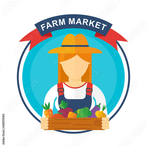 woman farm logo