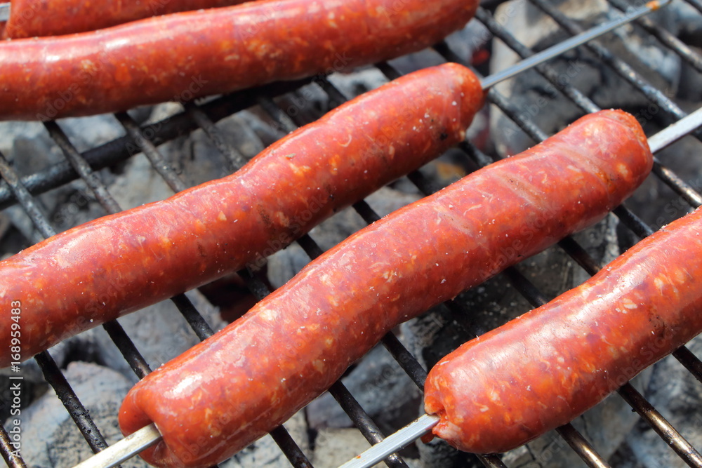 Merguez sur le barbecue Merguez sur le barbecue