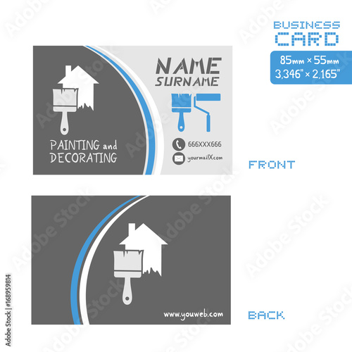 business card for painter worker